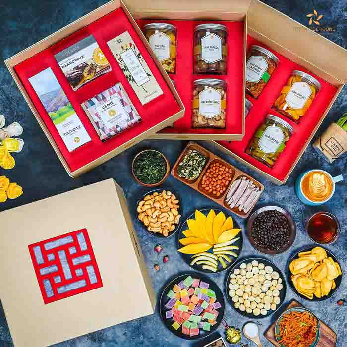 cach-goi-qua-tet-7 cách gói giỏ quà tết