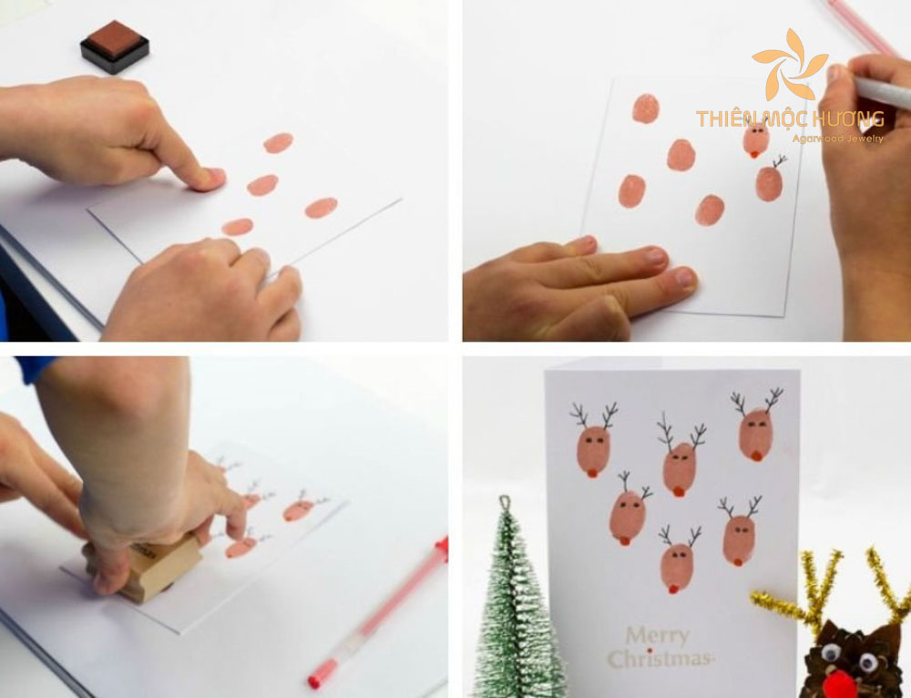 cach-lam-thiep-giang-sinh-6 Cách làm thiệp giáng sinh bằng vân tay