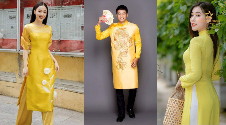 Màu vàng được rất nhiều người lựa chọn để mặc trong Mùng 1