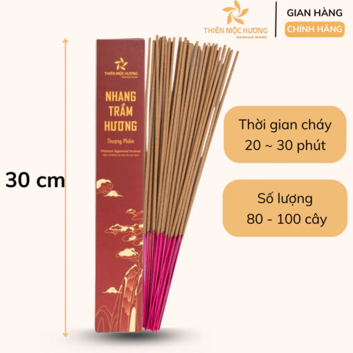 Nhang Trầm Hương Đại Cát Thượng Phẩm (16 năm) – Hộp 100 cây/Lưu hương đến 3h - Ảnh 4