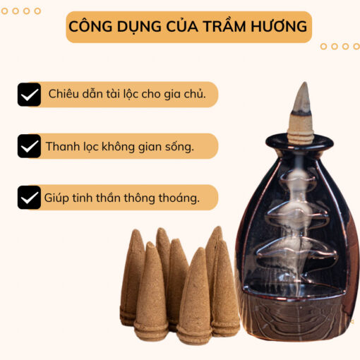 Alternative view of Nụ Trầm Hương 12 Năm Loại Thường – Tặng Miễn phí Thác khói cao cấp
