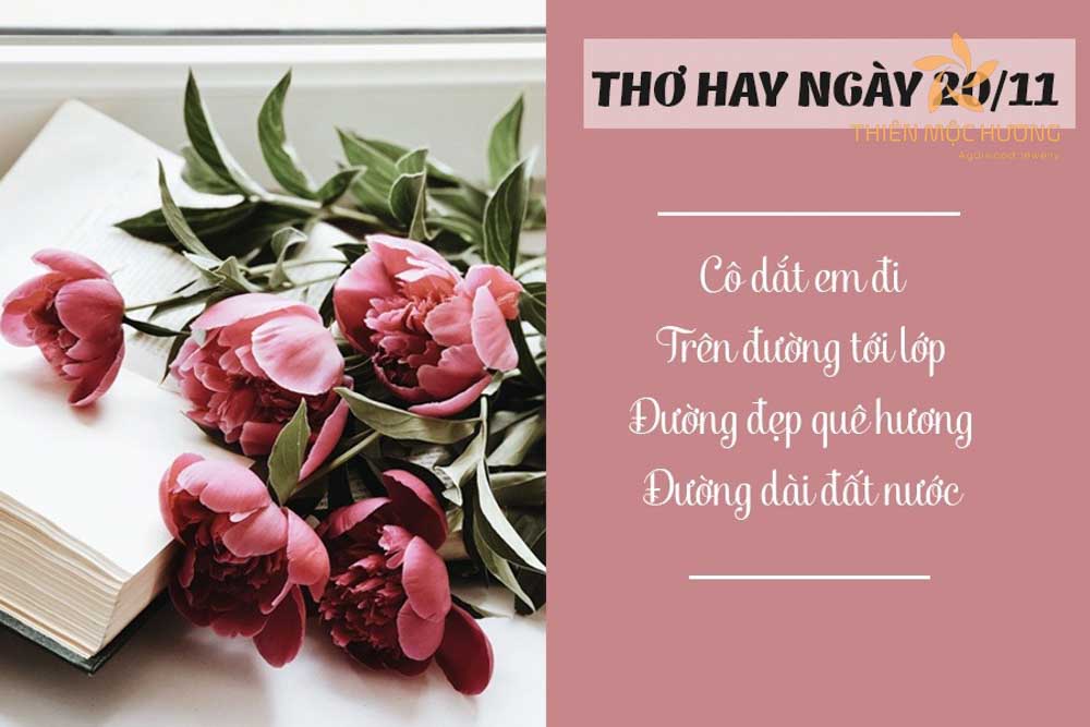Bài thơ 20/11 ngắn tặng thầy cô giáo