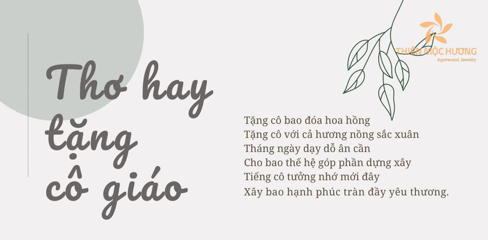 Bài thơ 20/11 tặng cô giáo