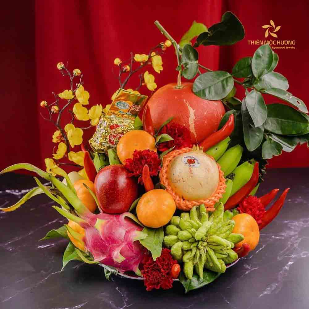 trang-tri-mam-ngu-qua-15-1 mâm ngũ quả ngày tết cầu dừa đủ xoài