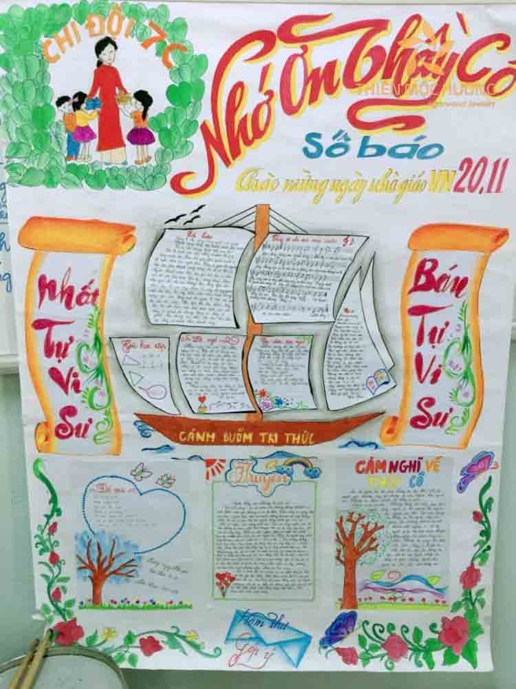 bao-tuong-20-thang-11-3 Ý nghĩa của báo tường 20 tháng 11 chính là sự tri ân thầy cô