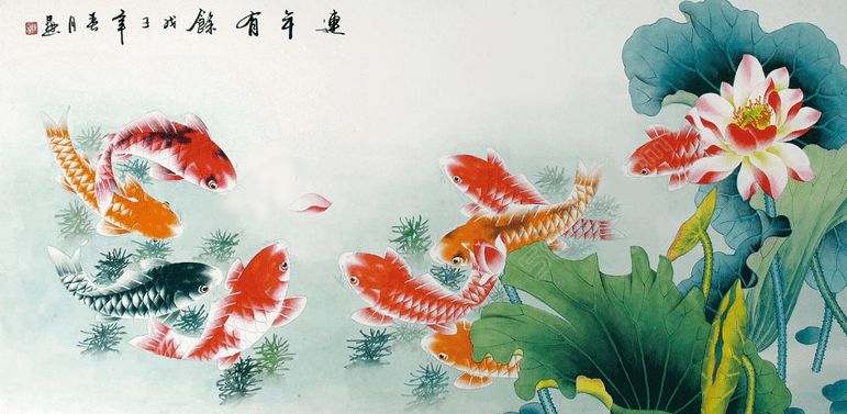 ca-chep-3 Tranh cá chép phong thủy