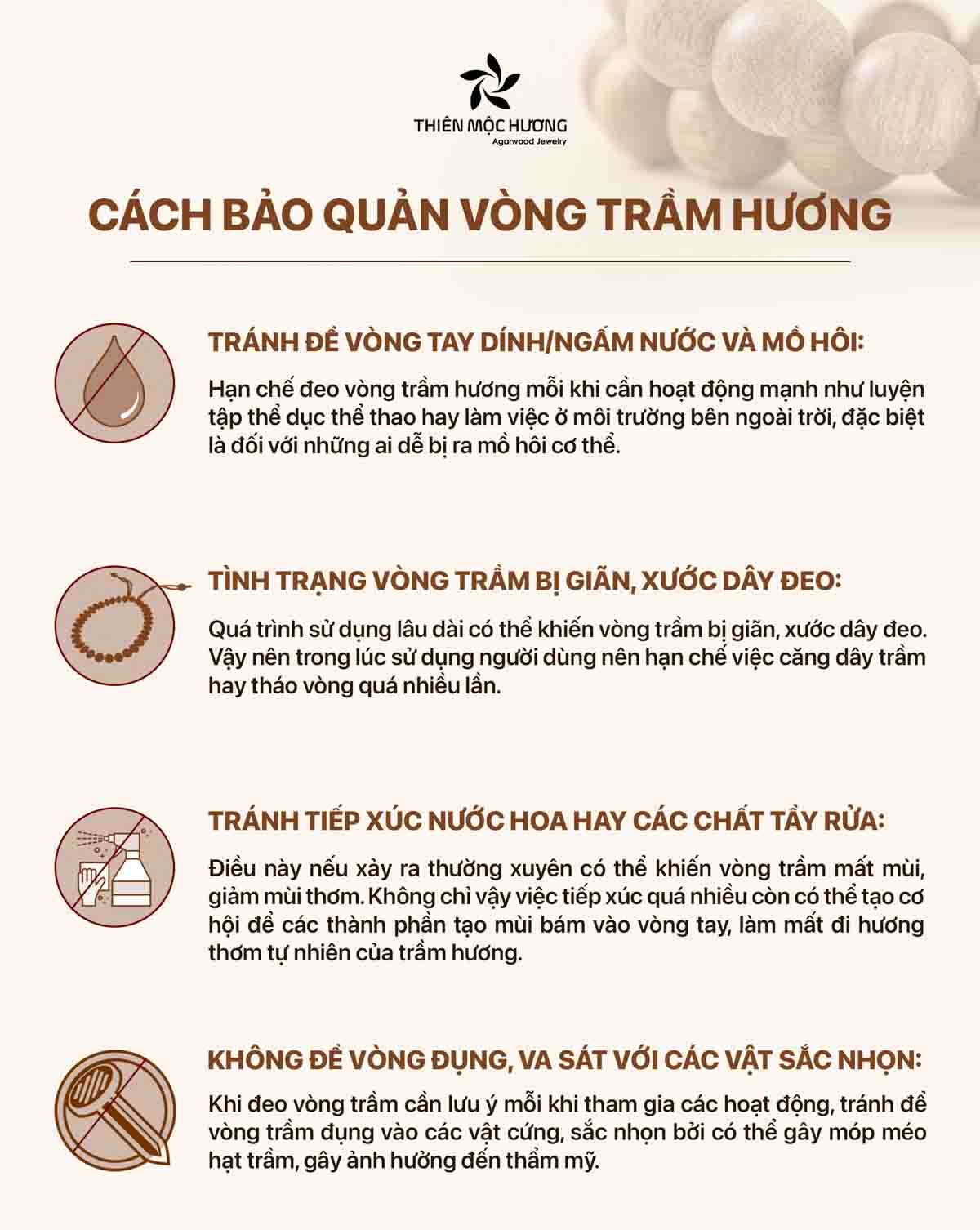 Tổng hợp những cách bảo quản vòng trầm