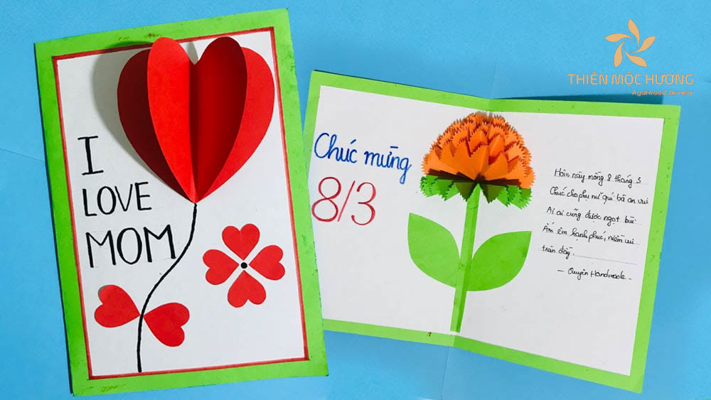 Cách làm thiệp 8/3 tặng người yêu ý nghĩa hình trái tim 3D