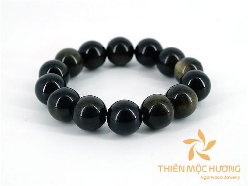 Vòng tay đá hắc diệu phong thủy