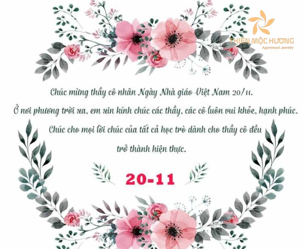 Hình ảnh chúc mừng ngày Nhà giáo Việt Nam được làm đơn giản