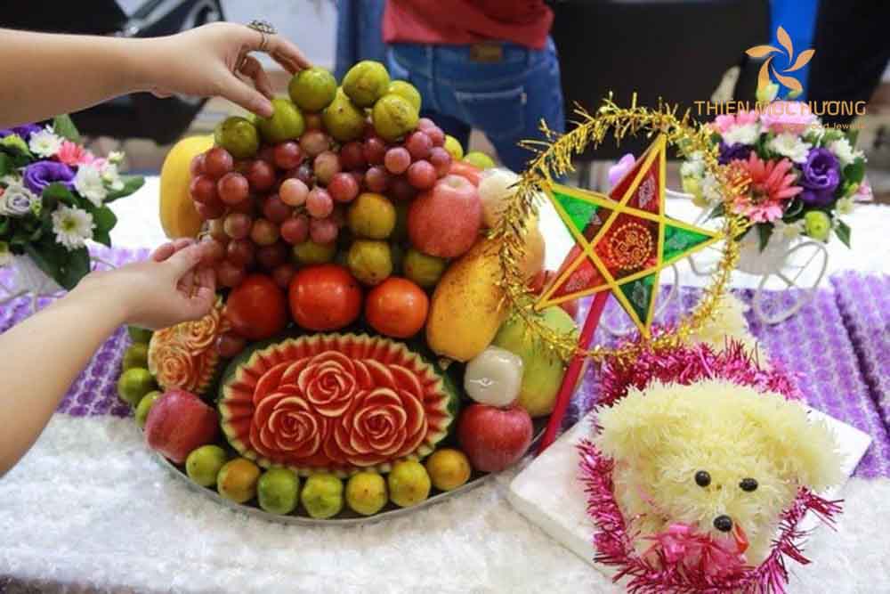 Hình ảnh mâm ngũ quả trưng trong gia đình