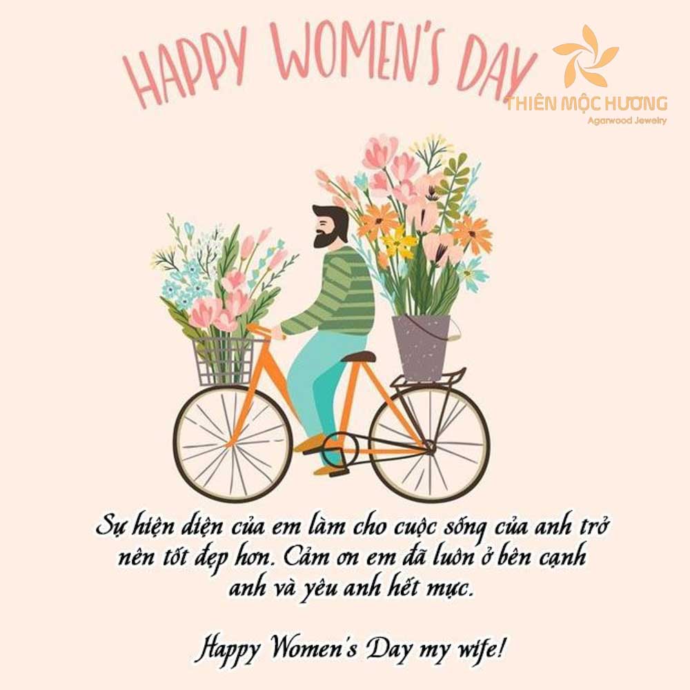 Lời chúc 8/3 bằng tiếng anh cho vợ