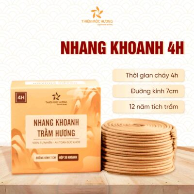 Nhang khoanh Trầm Hương 4 Giờ Loại Thường – 30 khoanh