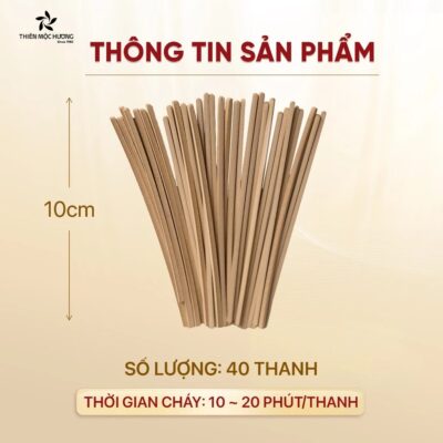 Alternative view of Nhang Thanh Trầm Hương Cao Cấp 12 năm - Hộp 40 thanh