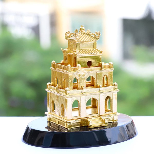 Mô hình tháp rùa mạ vàng
