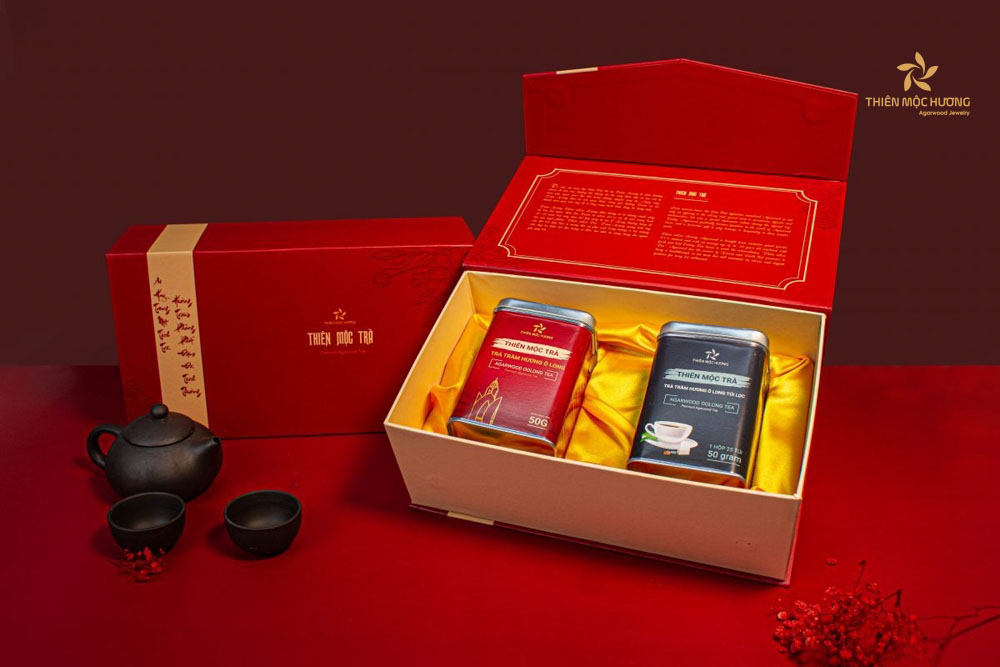 Hộp quà Thiên Trầm An Khang - biếu quà Tết cho sếp nữ