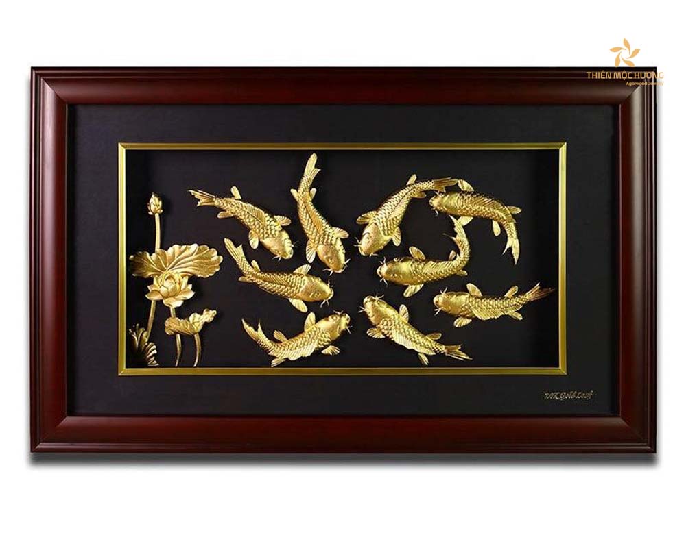 Tranh mạ vàng - quà Tết biếu sếp ý nghĩa
