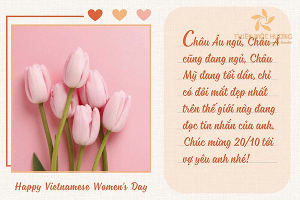 Thiệp chúc mừng 20/10 cho vợ với các hoa hồng đẹp mắt