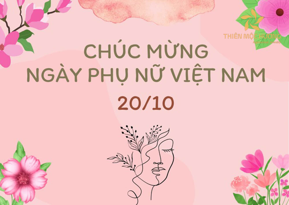 Thiệp chúc mừng 20/10 cho bạn bè, đồng nghiệp màu hồng