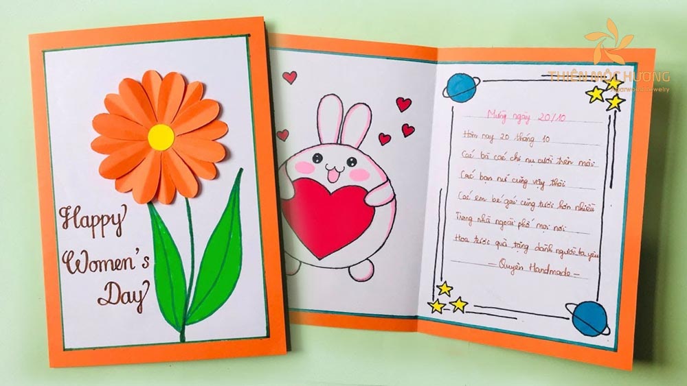 Thiệp chúc mừng 20/10 handmade dễ thương