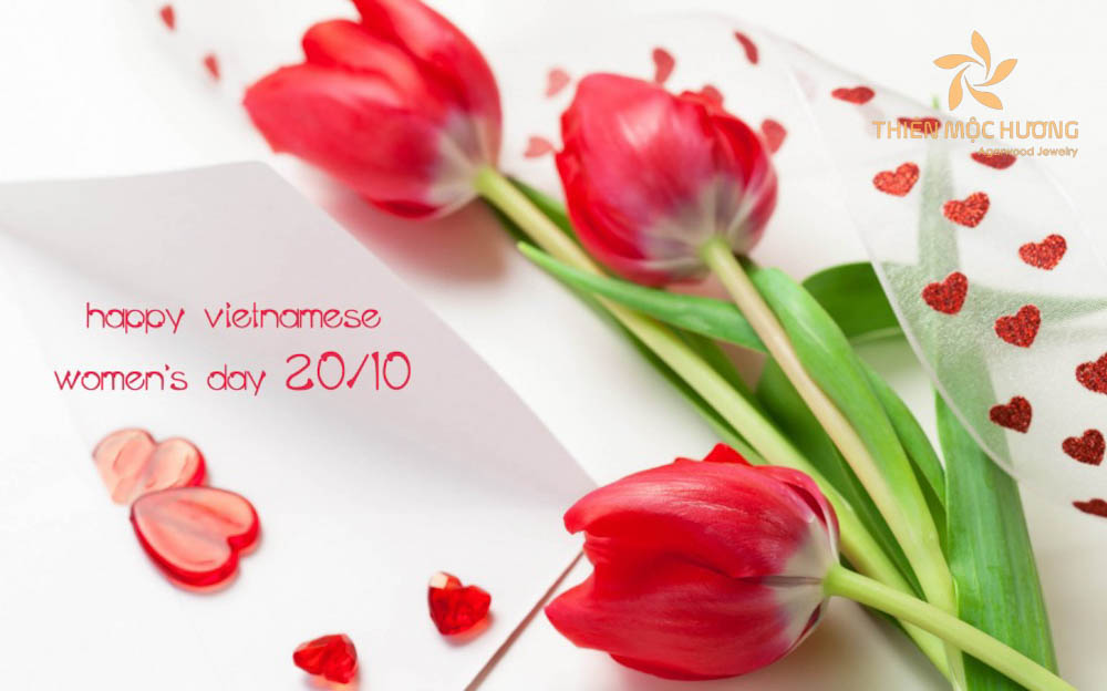 Thiệp chúc mừng 20/10 cho mẹ với bông hồng ý nghĩa