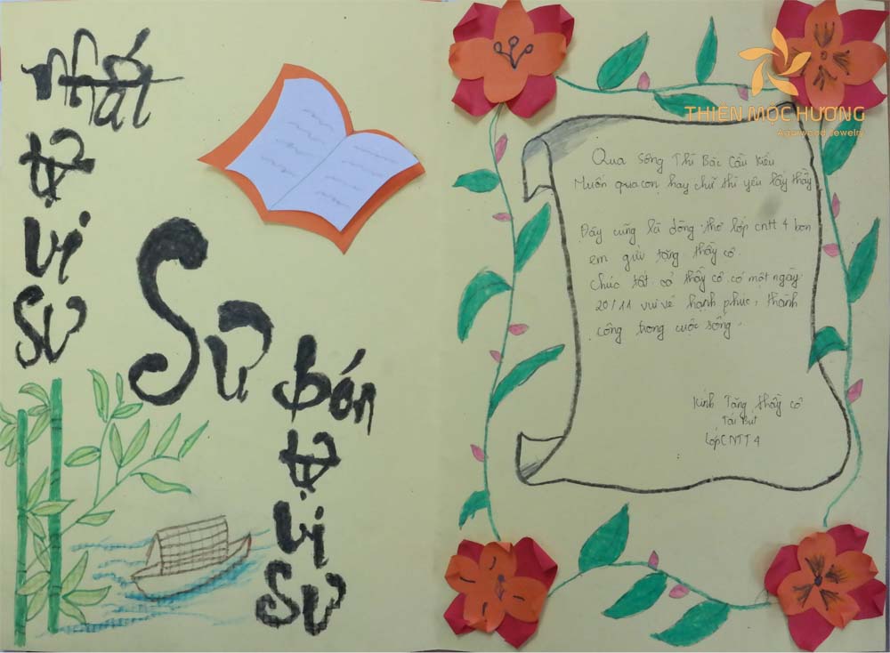 Thiệp chúc mừng ngày nhà giáo việt nam 20 11 handmade