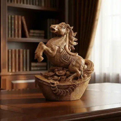 Tượng Mã Đáo Thành Công Trầm Hương