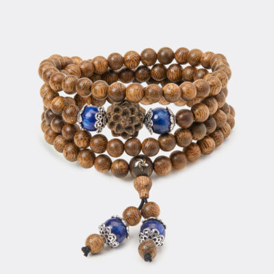 Vòng trầm hương Ngọc Liên Hoa 108 Hạt - Trầm Tốc - Mệnh Thủy