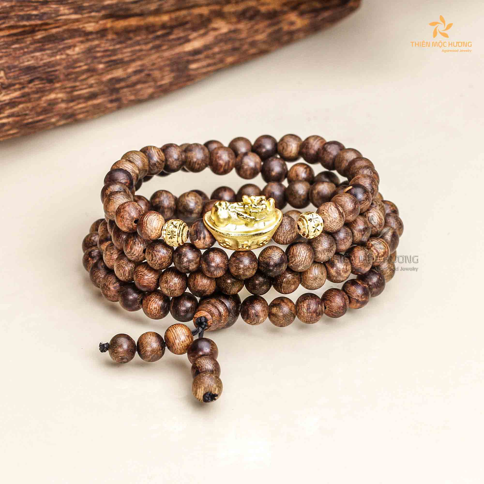 vong-108-ty-huu-kim-tien-philip Vòng tay 108 Trầm Hương Tỳ Hưu Kim Tiền - Trầm hương Philippines
