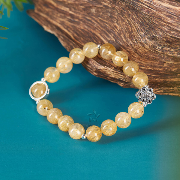 Vòng tay đá thạch anh tóc vàng t301