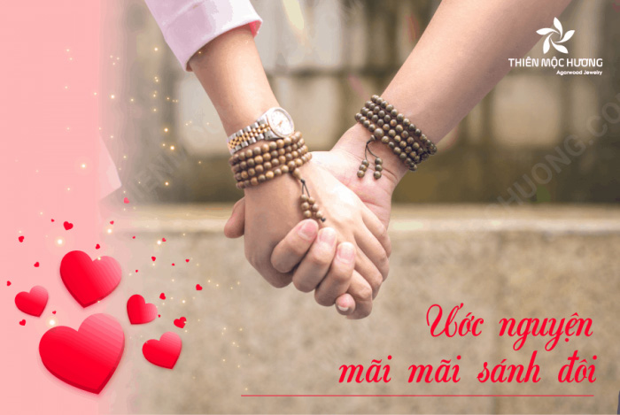 Vòng tay trầm hương 108 hạt cho cặp đôi