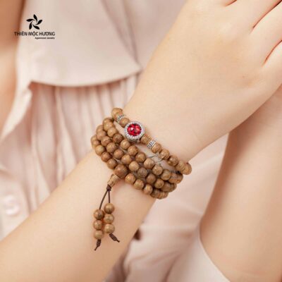 Alternative view of Vòng Trầm Hương 108 Minh Nguyệt - Mệnh Thổ